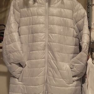 Swiss Tech Lightweight Women's Puffer Jacket - Light Gray